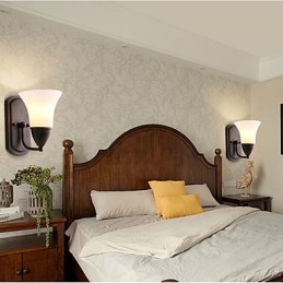 Rustic Lodge Wandleuchter mit schwarzem Oxid-Finish, Funktion zum Schutz der Augen, Umgebungslicht