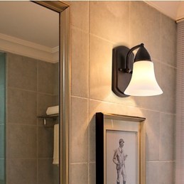 Rustic Lodge Wandleuchter mit schwarzem Oxid-Finish, Funktion zum Schutz der Augen, Umgebungslicht