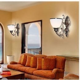 Einfache amerikanische Wandlampe Nachttischlampe Wohnzimmer dekorative Lampe Schmiedeeisen europäischen Stil kreative Wandlampe