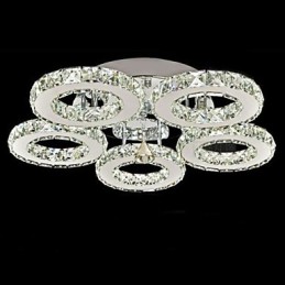Kristall Unterputz 5 Lichter Moderne Transparent Galvanik Edelstahl