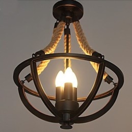 Amerikanische Decke Retro Seil einfache Lampe