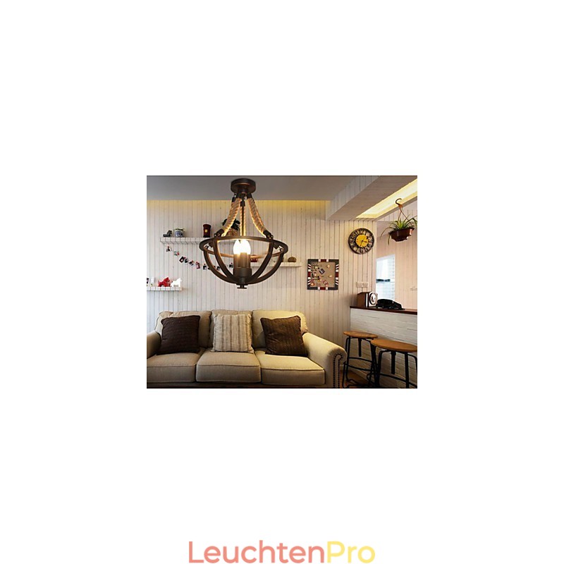 Amerikanische Decke Retro Seil einfache Lampe