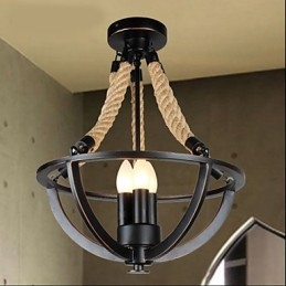 Amerikanische Decke Retro Seil einfache Lampe