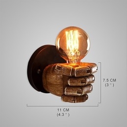 Loft Industrielle Cafe Wandlampe Harz Wandlampe Lodge Antik Vintage Retro Malerei Funktion für Mini Stil Umgebungslicht Wandleuchten Wandleuchte