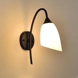 Schwarze amerikanische einfache Schlafzimmerlampe, Angel-Nachttisch-Wandlampe
