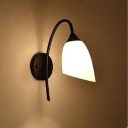 Schwarze amerikanische einfache Schlafzimmerlampe, Angel-Nachttisch-Wandlampe