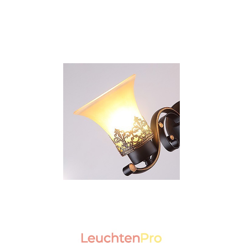 Doppelkopf-Wandlampe aus amerikanischem Landhausstil im Vintage-Stil aus Metall mit Glas für die Kantine, das Wohnzimmer, den Eingangsbereich und das Foyer.