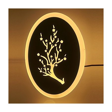Pflaume Geschnitzte Acryl Peeling Wand Licht Runde Geformte Nacht Lampe Flur Lichter Warm Weiß AC220V Pflaume Geschnitzte Acryl Peeling Wand Licht Runde Geformte Nacht Lampe Flur Lichter Warm Weiß AC220V