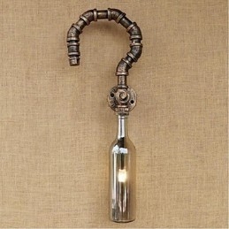 Retro American Village Creative Industry Wind Designer Wasserflasche Wandleuchte Wandleuchte Grau