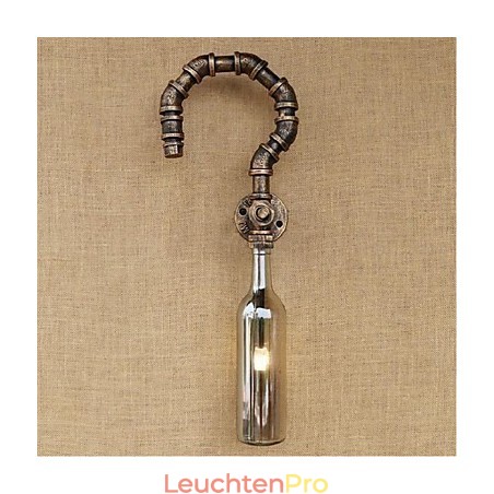 Retro American Village Creative Industry Wind Designer Wasserflasche Wandleuchte Wandleuchte Grau Retro American Village Creative Industry Wind Designer Wasserflasche Wandleuchte Wandleuchte Grau