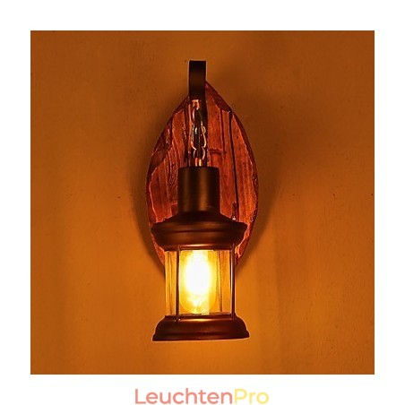 Einkopf-Industrie-Vintage-Retro-Wandleuchte aus Holz und Metall, Farbe zum Dekorieren von Wandleuchten im Home-Hotel-Korridor Einkopf-Industrie-Vintage-Retro-Wandleuchte aus Holz und Metall, Farbe zum Dekorieren von Wandleuchten im Home-Hotel-Korridor