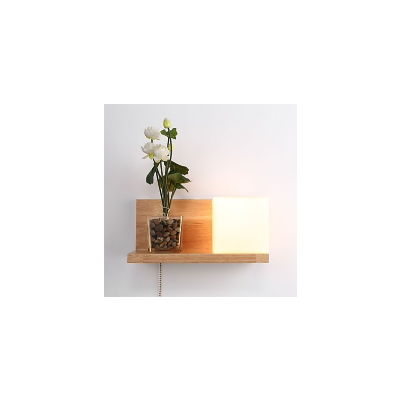 Holz Wandleuchten Max Landhausstil mit Schalter