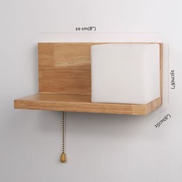 Holz Wandleuchten Max Landhausstil mit Schalter