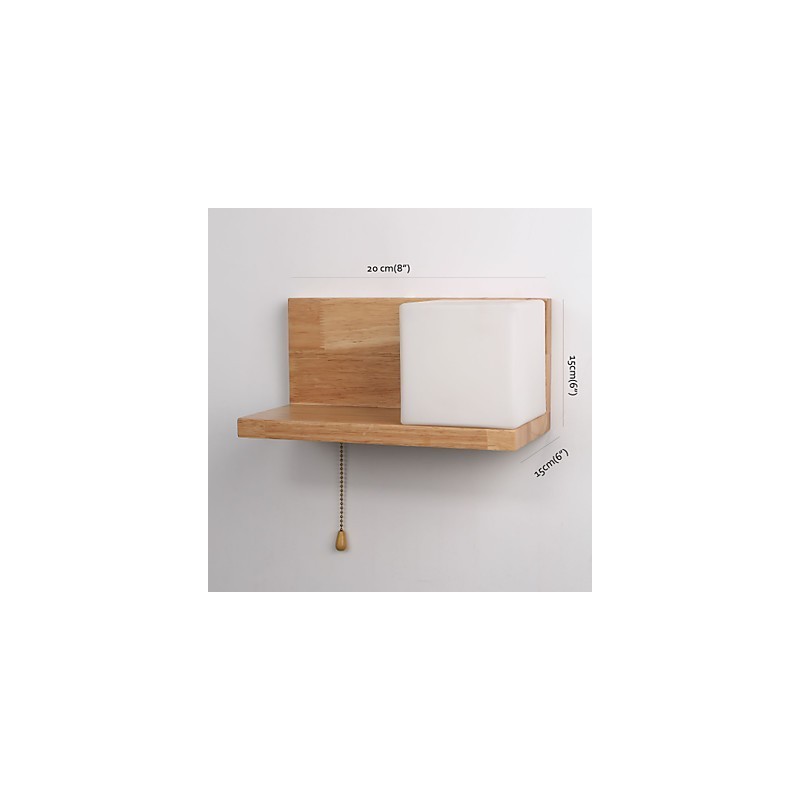 Holz Wandleuchten Max Landhausstil mit Schalter