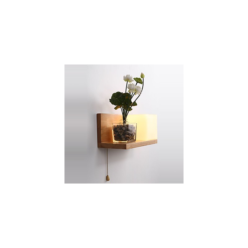 Holz Wandleuchten Max Landhausstil mit Schalter