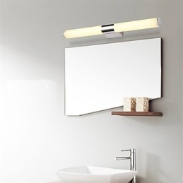 Hochwertige Spiegellampe Badezimmerleuchten 85 265V Edelstahl und Acryl Wandleuchten Make-up Beleuchtung