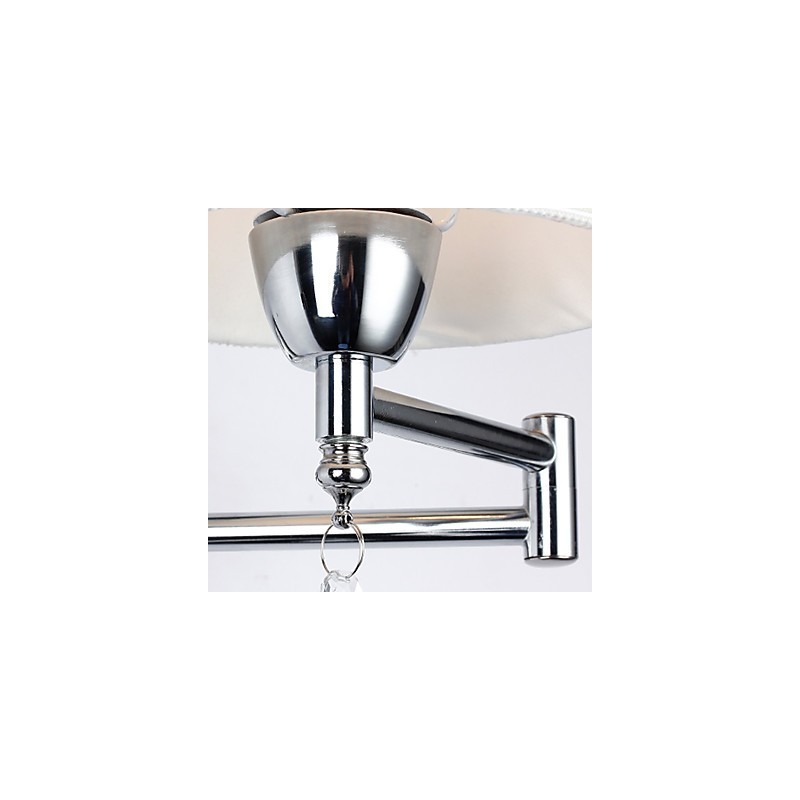 Wandlampe für Schlafzimmer Leselampe Stofflampe Modern Zeitgenössisch Landhaus Chrom Funktion für Kristall Schwenkarm
