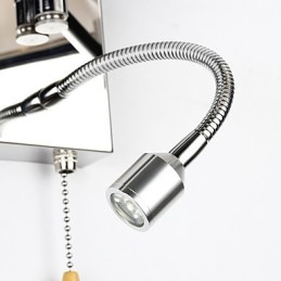 Wandlampe für Schlafzimmer Leselampe Stofflampe Modern Zeitgenössisch Landhaus Chrom Funktion für Kristall Schwenkarm