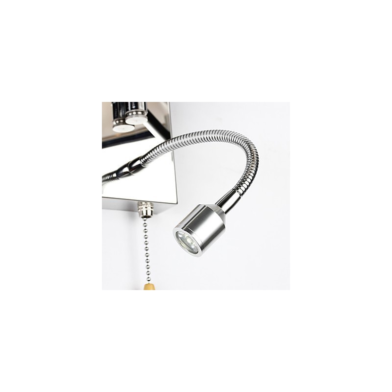 Wandlampe für Schlafzimmer Leselampe Stofflampe Modern Zeitgenössisch Landhaus Chrom Funktion für Kristall Schwenkarm