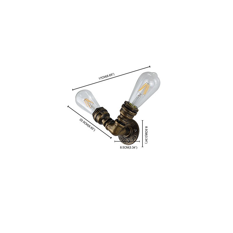 Wandleuchte Wandleuchten Wand Eisen Wandlampe dumm schwarz Lichtschwert Lampe an der Wand