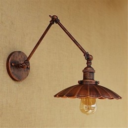 Rustikale Lodge Country Retro Malerei Funktion für Mini-Stil Swing Arm Ambient Light Swing