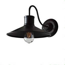 Wandleuchte Wandleuchten Wand Eisen Wandlampe dumm schwarz Lichtschwert Lampe an der Wand