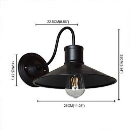 Wandleuchte Wandleuchten Wand Eisen Wandlampe dumm schwarz Lichtschwert Lampe an der Wand