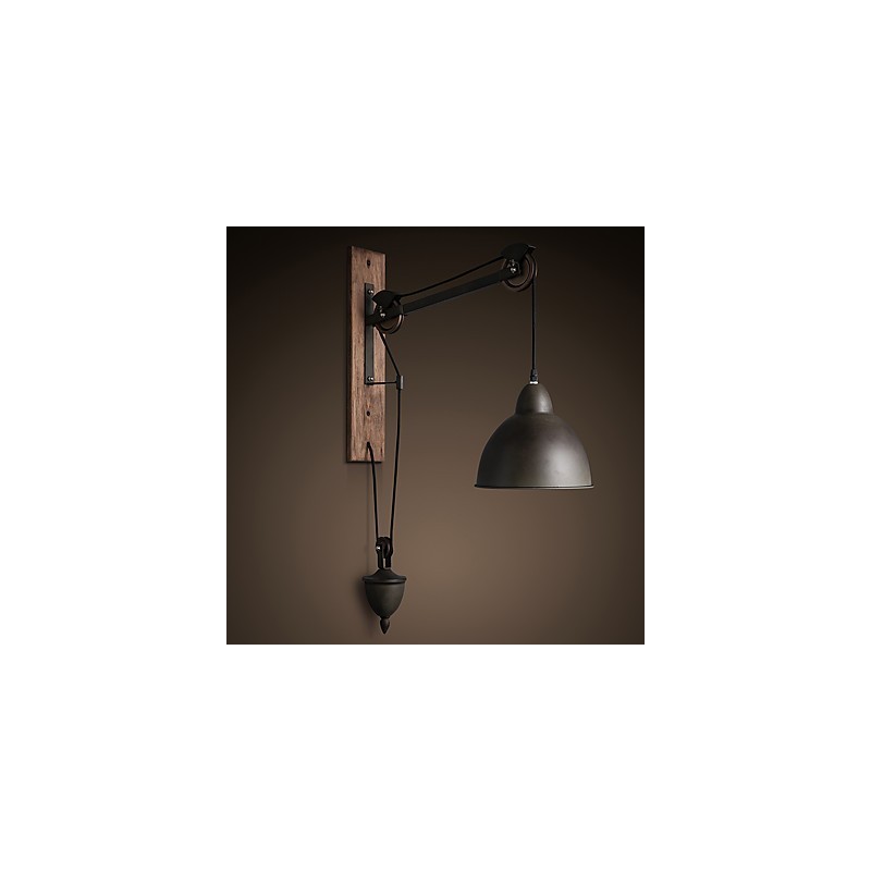 Amerikanischen land stil wand lampe retro kreative Holz pulley wand lampe