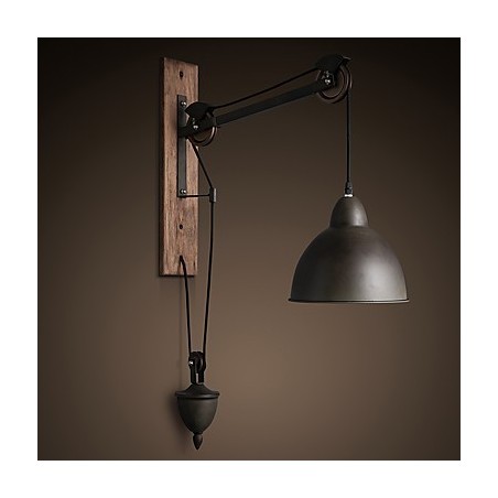 Amerikanischen land stil wand lampe retro kreative Holz pulley wand lampe Amerikanischen land stil wand lampe retro kreative Holz pulley wand lampe
