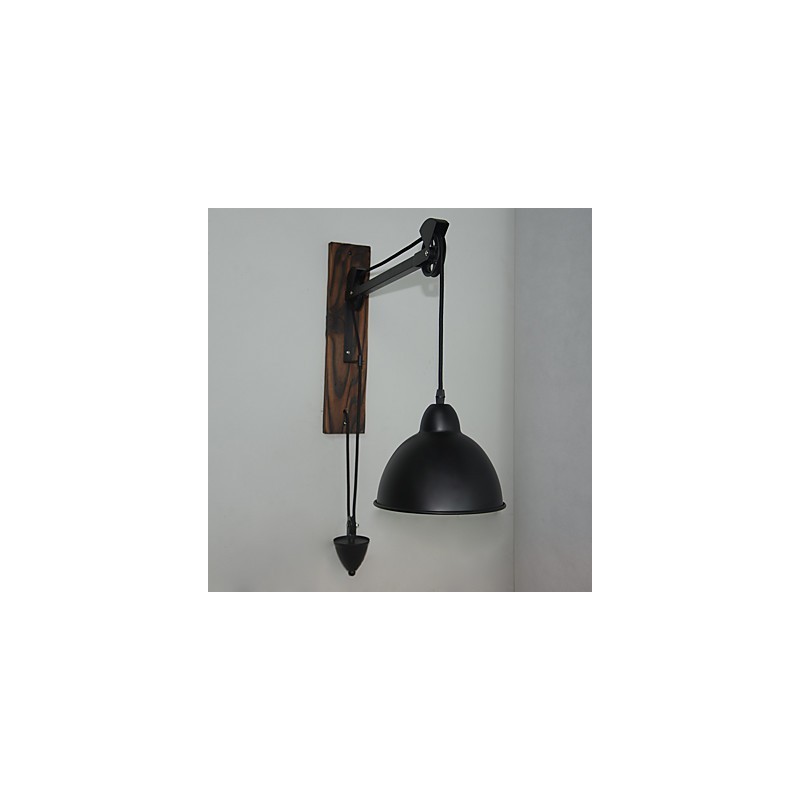Amerikanischen land stil wand lampe retro kreative Holz pulley wand lampe