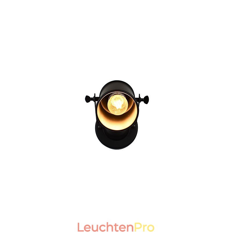 Wandleuchte aus lackiertem Stahl, dumme schwarze amerikanische Kaffeedekoration, Retro-Wandleuchte, Lichtschwertlampe an der Wand