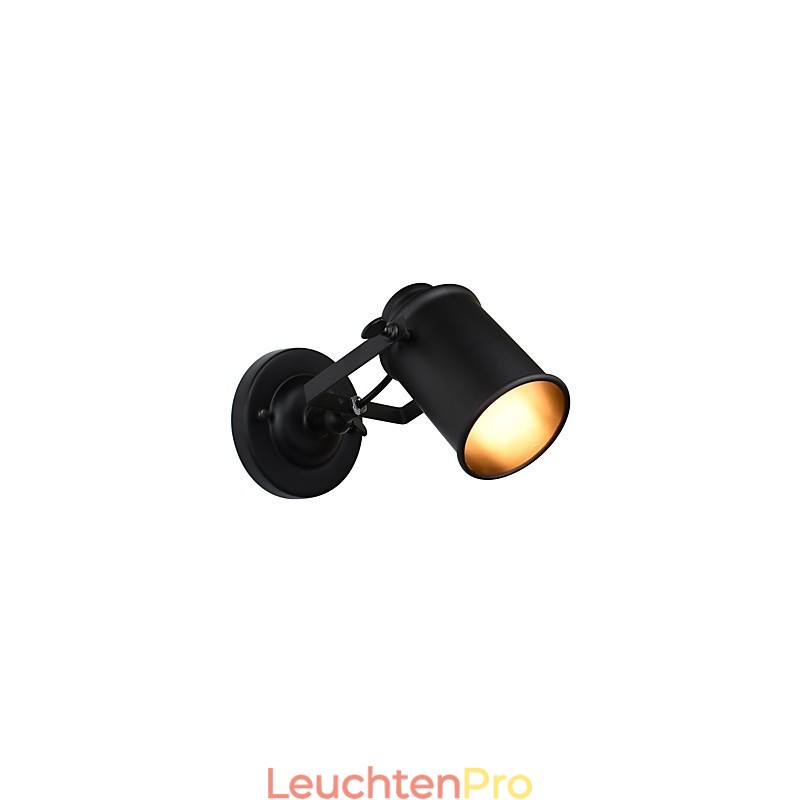Wandleuchte aus lackiertem Stahl, dumme schwarze amerikanische Kaffeedekoration, Retro-Wandleuchte, Lichtschwertlampe an der Wand