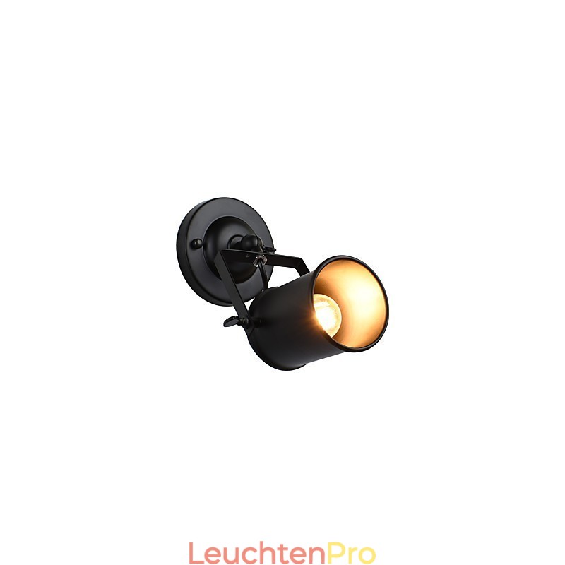 Wandleuchte aus lackiertem Stahl, dumme schwarze amerikanische Kaffeedekoration, Retro-Wandleuchte, Lichtschwertlampe an der Wand