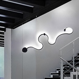 Wandleuchten Moderne zeitgenössische Malerei Feature Aluminium Wandleuchte für Schlafzimmer Treppe Wohnzimmer Lampe