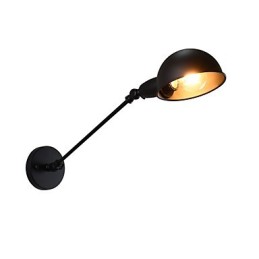 Wandleuchte aus lackiertem Stahl, dumme schwarze amerikanische Kaffeedekoration, Retro-Wandleuchte, Lichtschwertlampe an der Wand