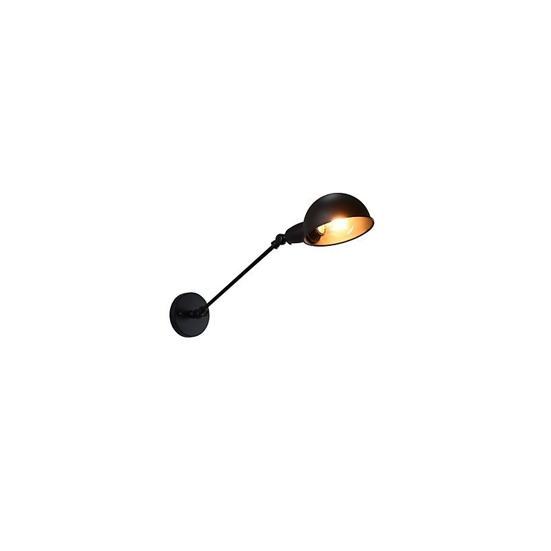 Wandleuchte aus lackiertem Stahl, dumme schwarze amerikanische Kaffeedekoration, Retro-Wandleuchte, Lichtschwertlampe an der Wand