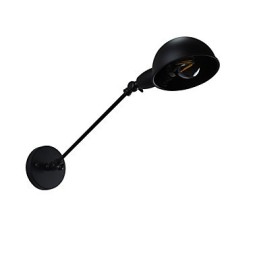 Wandleuchte aus lackiertem Stahl, dumme schwarze amerikanische Kaffeedekoration, Retro-Wandleuchte, Lichtschwertlampe an der Wand