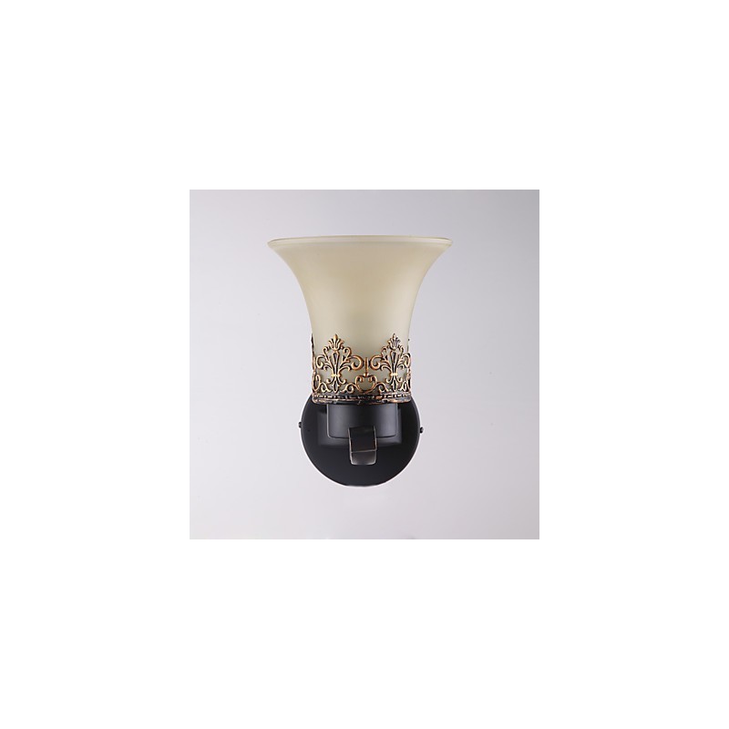 Amerikanische Vintage-Wandlampe aus Metall mit Glas im Landhausstil mit einem Kopf für die Wanddekoration im Kantinenzimmer, Wohnzimmer, Eingangsbereich