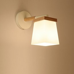 Squere Glassshade Wandleuchte für Schlafzimmer Moderne Funktion Umgebungslicht Wandleuchten Wandleuchte