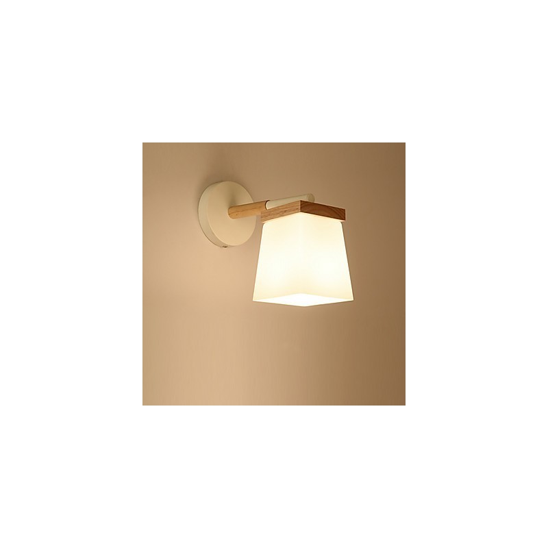 Squere Glassshade Wandleuchte für Schlafzimmer Moderne Funktion Umgebungslicht Wandleuchten Wandleuchte