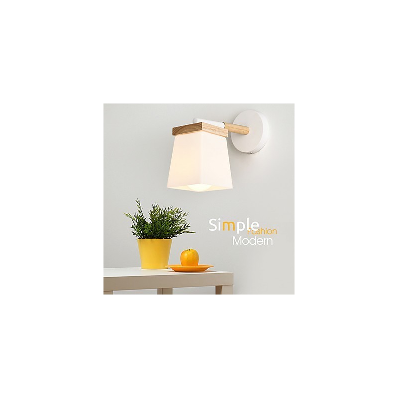 Squere Glassshade Wandleuchte für Schlafzimmer Moderne Funktion Umgebungslicht Wandleuchten Wandleuchte