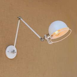 Einfache Vintage-Landhausmalerei für Wandleuchten im Mini-Stil mit Schwenkarm und Augenschutz, Umgebungslicht