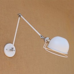 Einfache Vintage-Landhausmalerei für Wandleuchten im Mini-Stil mit Schwenkarm und Augenschutz, Umgebungslicht