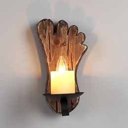 Einkopf-Industrie-Vintage-Retro-Wandleuchte aus Holz und Metall, Farbe zum Dekorieren von Wandleuchten im Home-Hotel-Korridor