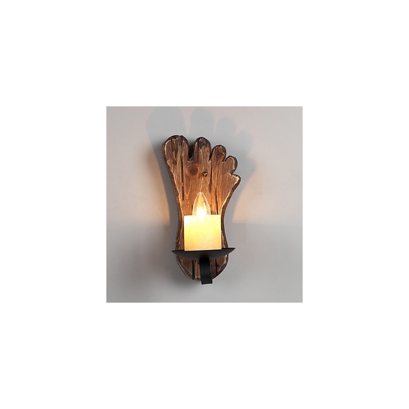 Einkopf-Industrie-Vintage-Retro-Wandleuchte aus Holz und Metall, Farbe zum Dekorieren von Wandleuchten im Home-Hotel-Korridor