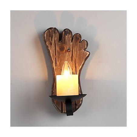 Einkopf-Industrie-Vintage-Retro-Wandleuchte aus Holz und Metall, Farbe zum Dekorieren von Wandleuchten im Home-Hotel-Korridor Einkopf-Industrie-Vintage-Retro-Wandleuchte aus Holz und Metall, Farbe zum Dekorieren von Wandleuchten im Home-Hotel-Korridor