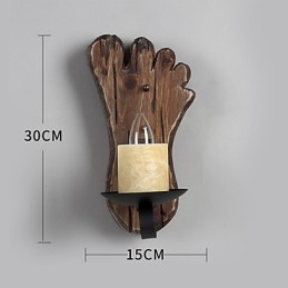 Einkopf-Industrie-Vintage-Retro-Wandleuchte aus Holz und Metall, Farbe zum Dekorieren von Wandleuchten im Home-Hotel-Korridor