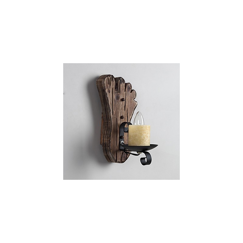 Einkopf-Industrie-Vintage-Retro-Wandleuchte aus Holz und Metall, Farbe zum Dekorieren von Wandleuchten im Home-Hotel-Korridor