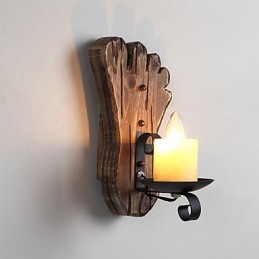 Einkopf-Industrie-Vintage-Retro-Wandleuchte aus Holz und Metall, Farbe zum Dekorieren von Wandleuchten im Home-Hotel-Korridor