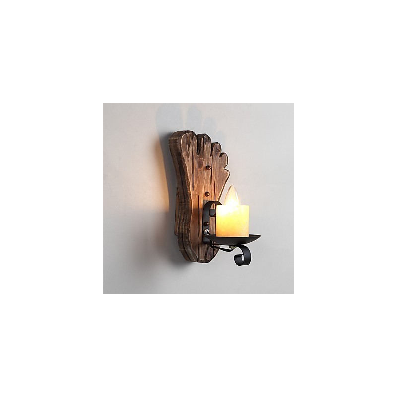 Einkopf-Industrie-Vintage-Retro-Wandleuchte aus Holz und Metall, Farbe zum Dekorieren von Wandleuchten im Home-Hotel-Korridor